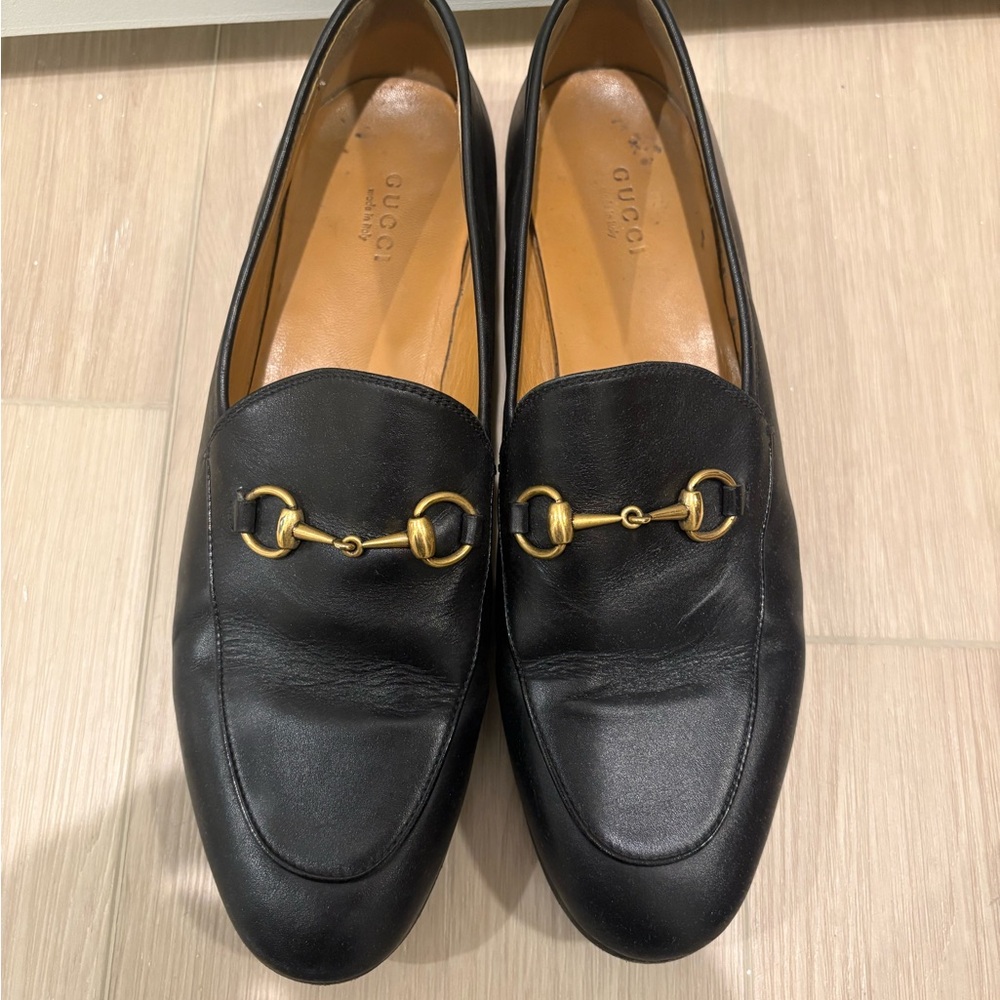Gucci Black Leather Loafers